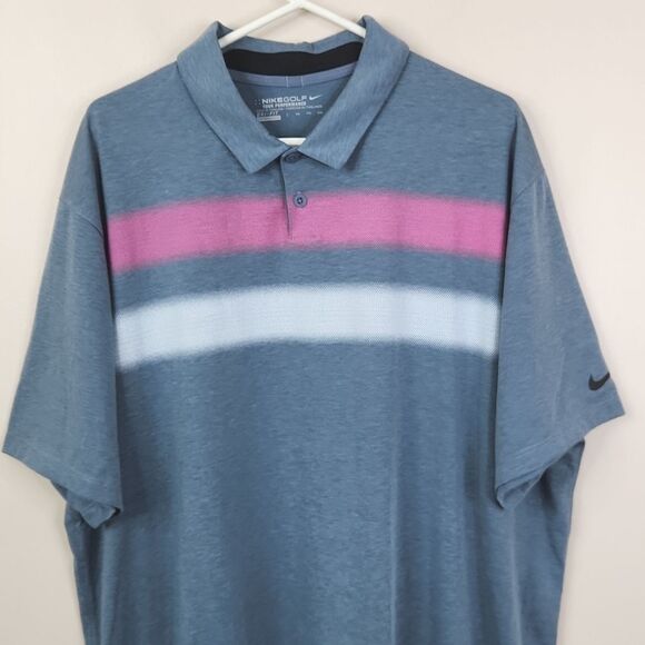 Nike Golf Tour Performance Colorblock Short Sleeve Polo Shirt XXL - Picture 2 of 5